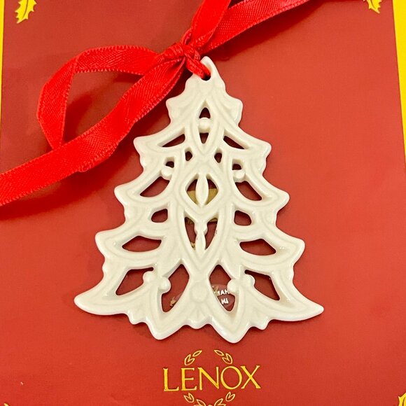 New Lenox Christmas Tree Charm Ornament Pierced Tree - Picture 3 of 7